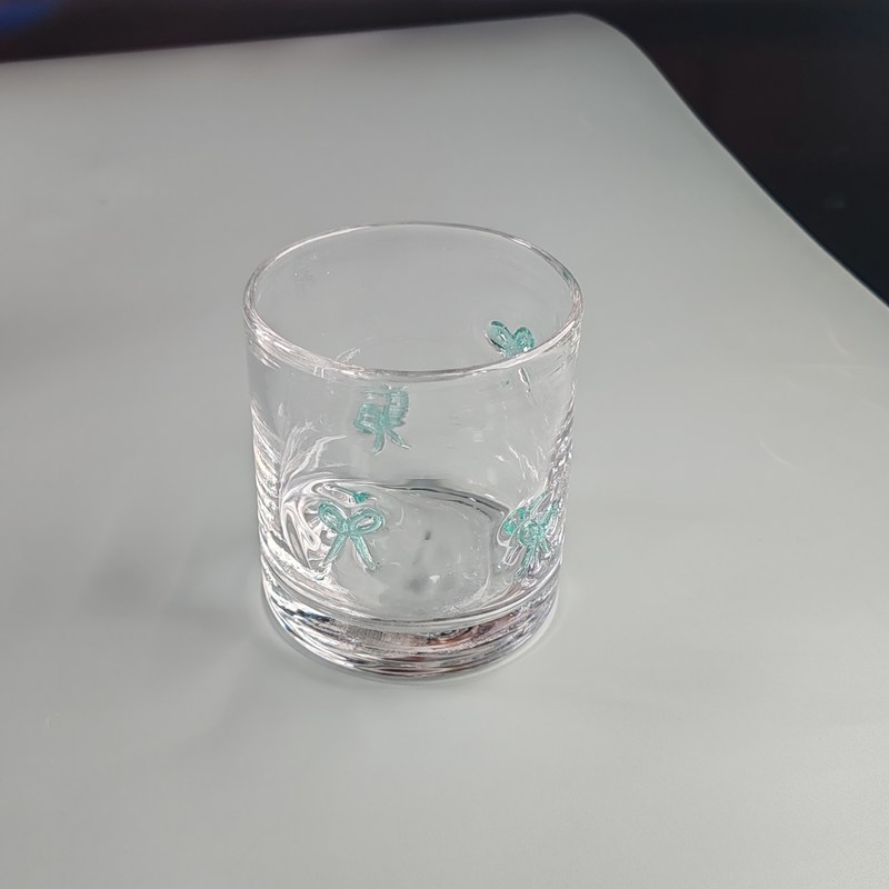 جودة 14oz Valentine's Decorative DOF Glass Bowknot Water Tumbler Glasses Mexico Icon Rock Glass Cup for Wedding Party Gift مصنع