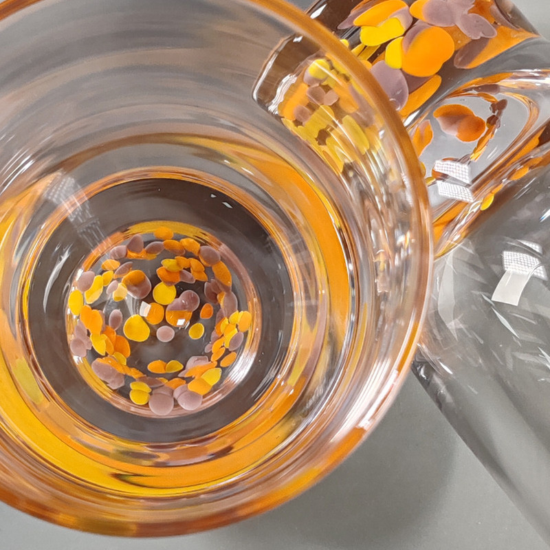 جودة Handmade Modern Design Colorful Cocktail Drinking Glasses Custom Confetti Beverage Highball Glass مصنع