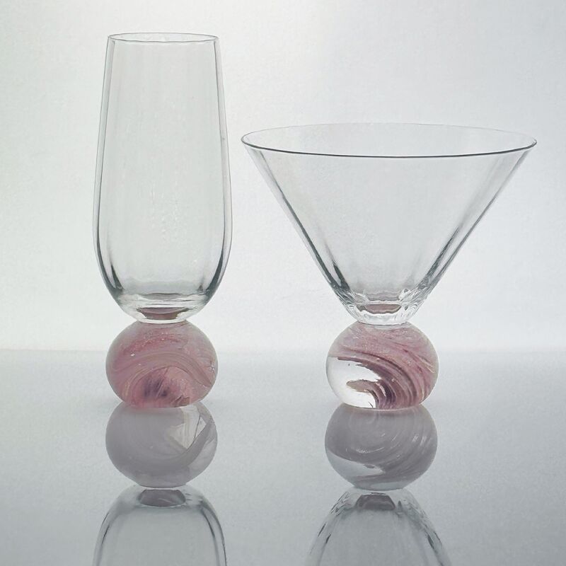 جودة High Clarity Pink Cloud Crystal Wine Glass Set Designed for in Restaurants Bars and Wine Tasting Events Offering Superior Presentation مصنع