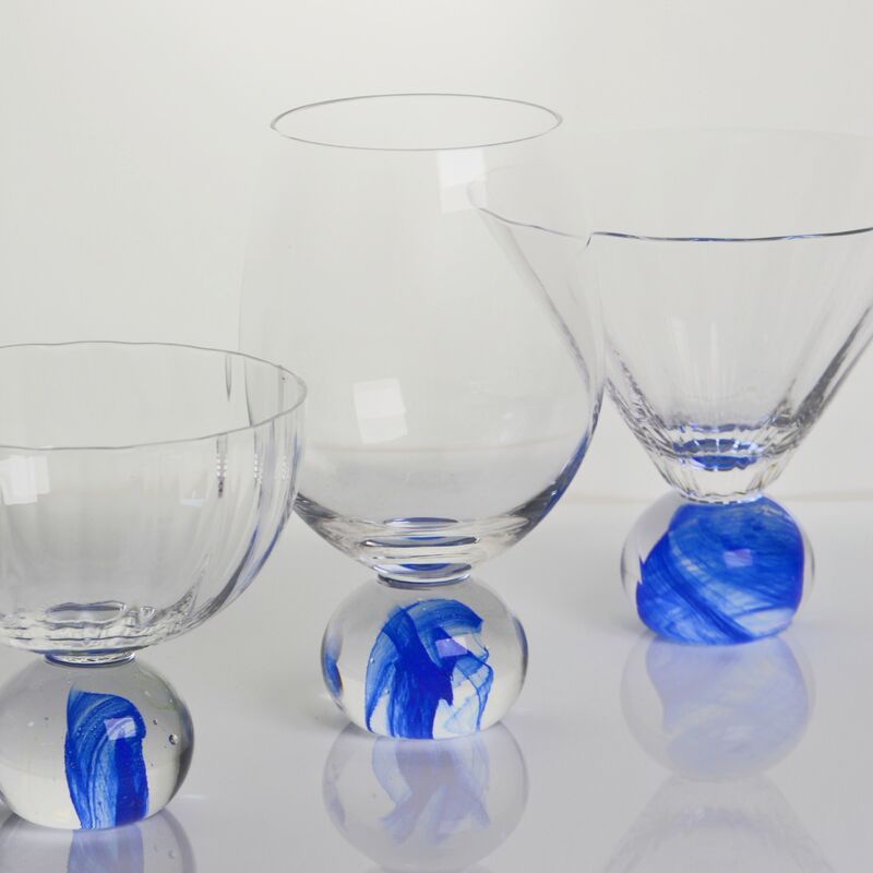 جودة Elegant Blue Cloud Crystal Wine Glass Set Ideal For Restaurants Hotels Bars And Catering Services Providing Superior Clarity And Style مصنع