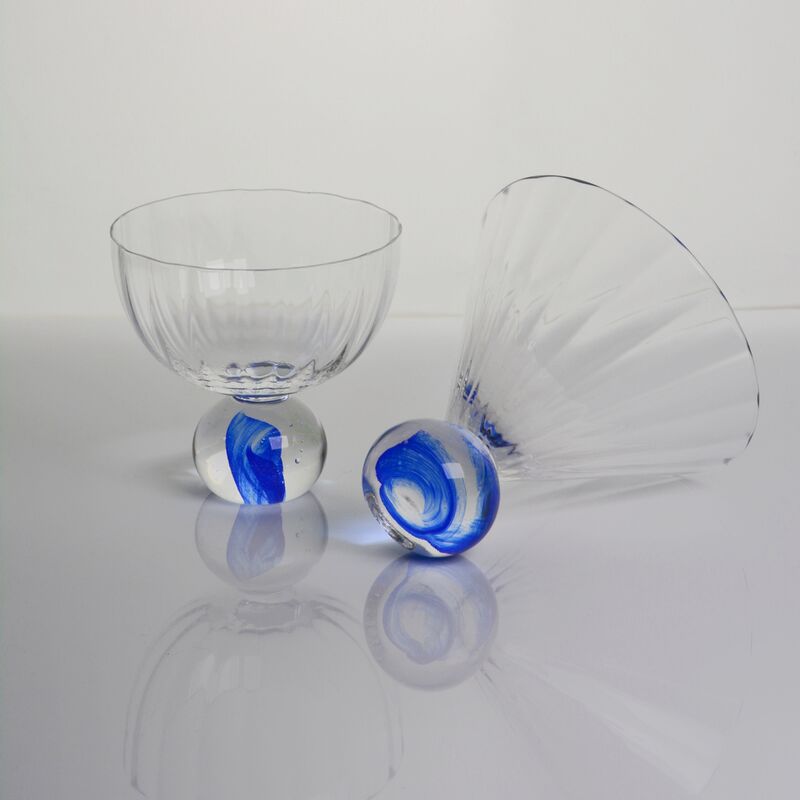 جودة Elegant Blue Cloud Crystal Wine Glass Set Ideal For Restaurants Hotels Bars And Catering Services Providing Superior Clarity And Style مصنع
