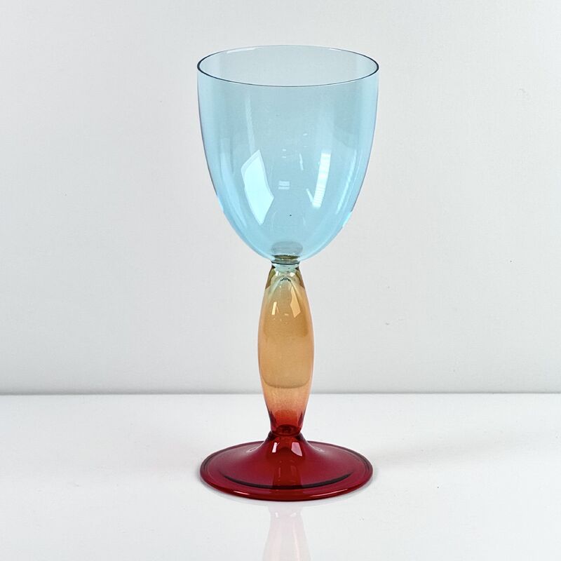 جودة Hand-Blown Gradient Color Borosilicate Wine Glasses, Multi-Color Artistic Stem Goblets for Wine, Cocktail, Home Bar & Party Decor مصنع