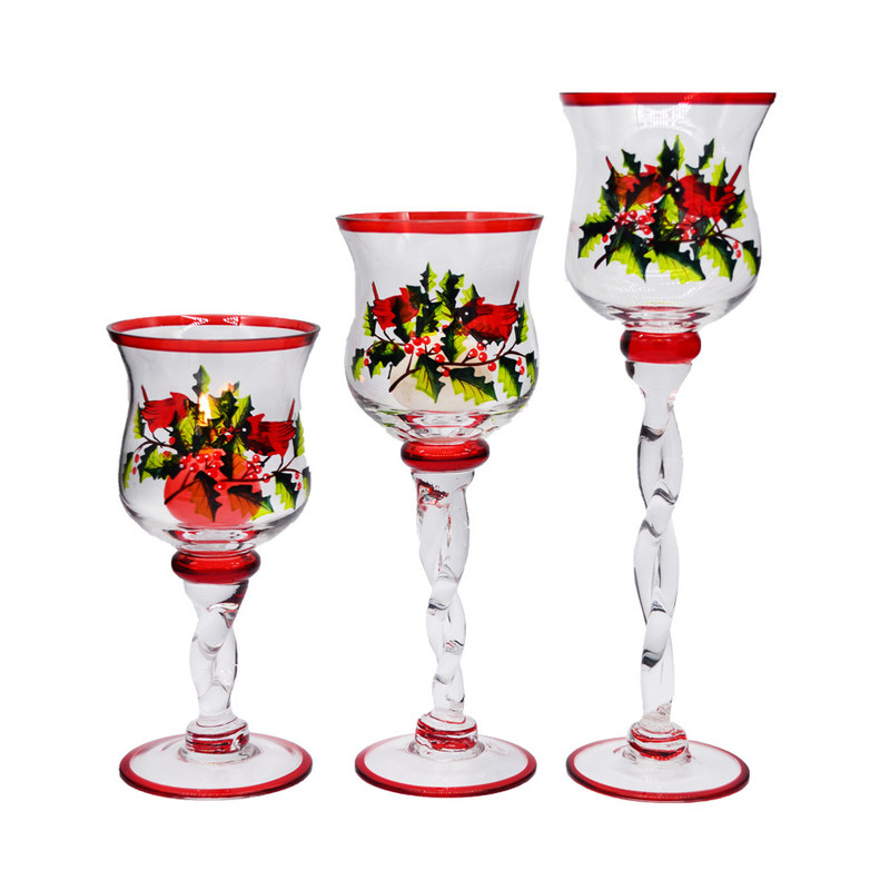 جودة Glass Candle Holders For Christmas مصنع