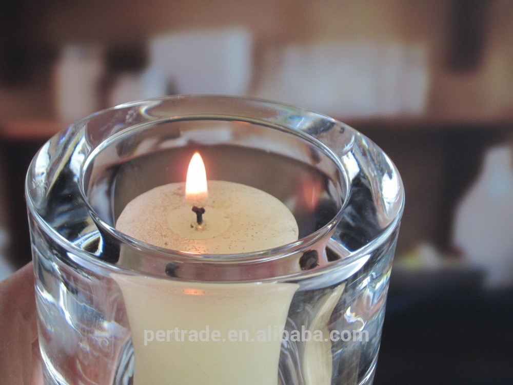 جودة Thick Wall Glass Cylinder Candle Holders For Table Decoration مصنع