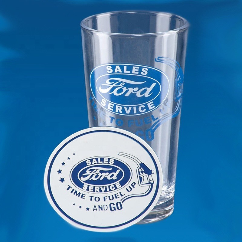 جودة Tall Giant 20 Oz Pint Craft Beer Glasses With Color Decal مصنع