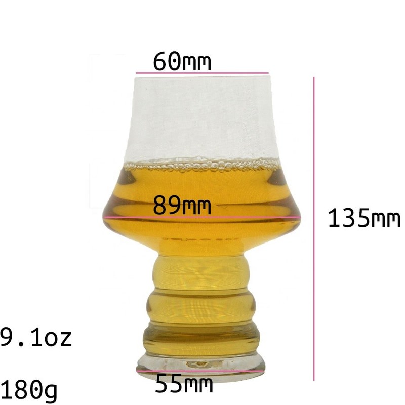 جودة 320ml Handblown Customize Craft Beer Glasses مصنع