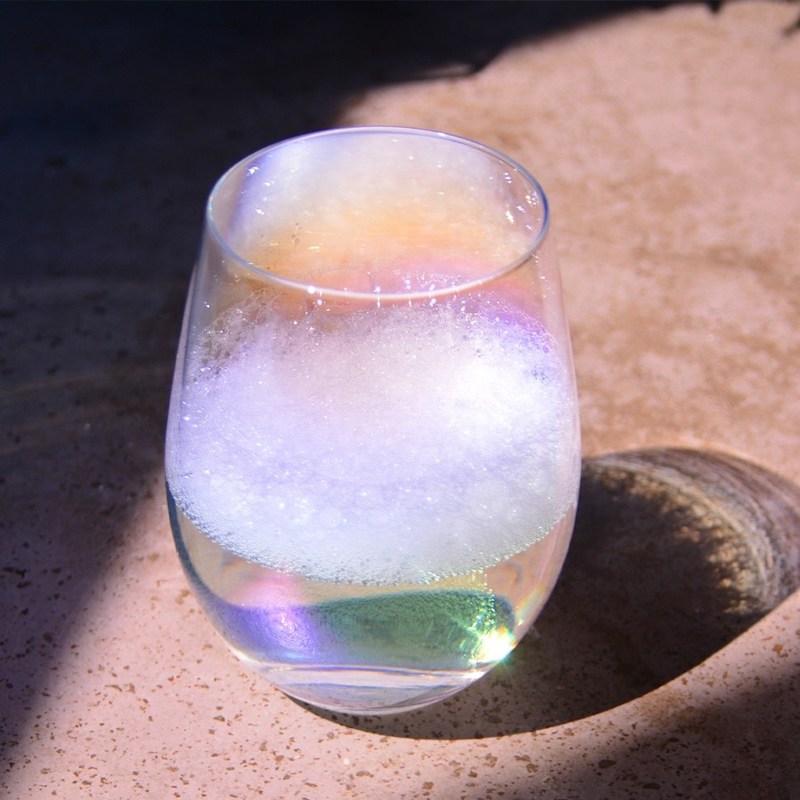 جودة Ion Plated Rainbowl 16 Oz Stemless Wine Glass , Antique Crystal Wine Glasses مصنع