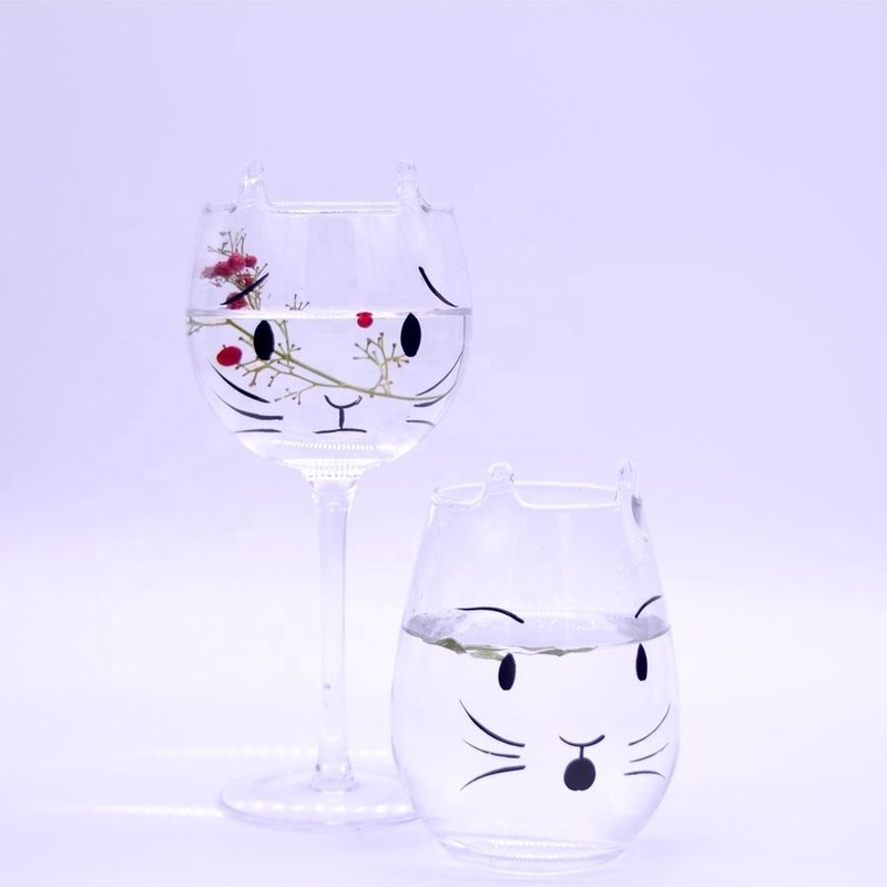 جودة Cat Shaped 400ml Crystal Balloon 14 Oz Wine Glasses مصنع