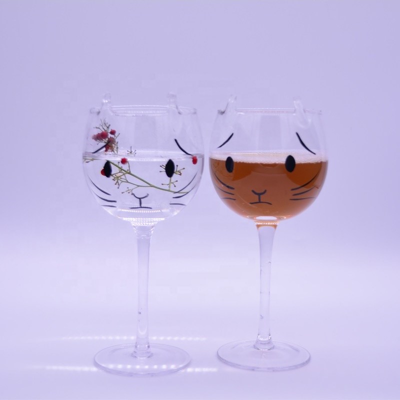 جودة Cat Shaped 400ml Crystal Balloon 14 Oz Wine Glasses مصنع