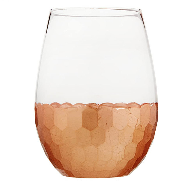 جودة 450ml Gold Cutted Honeycomb Stemless Crystal Wine Glass مصنع