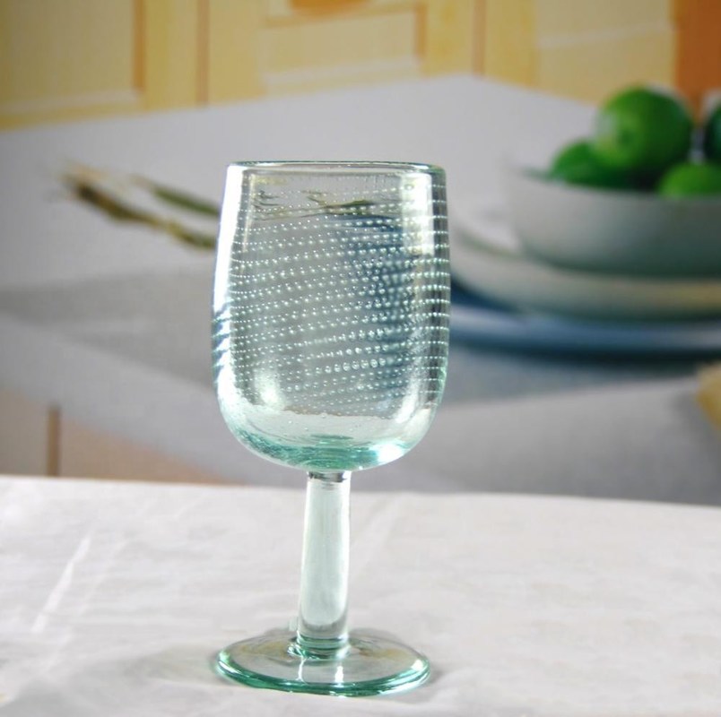 جودة Natural Color Thick Wall 11oz Vintage Crystal Goblets With Bubbles مصنع
