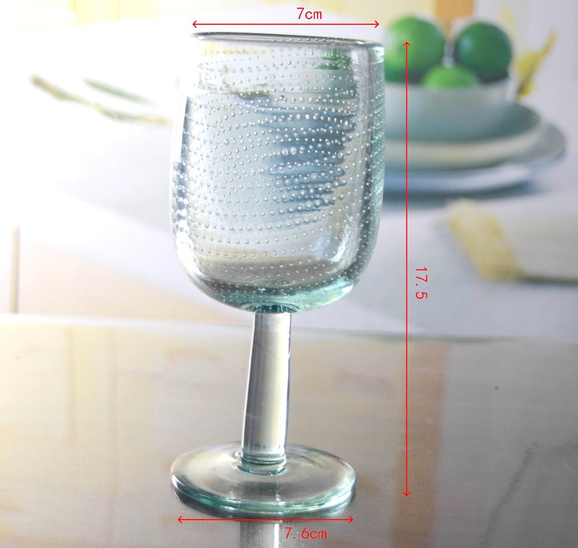 جودة Natural Color Thick Wall 11oz Vintage Crystal Goblets With Bubbles مصنع