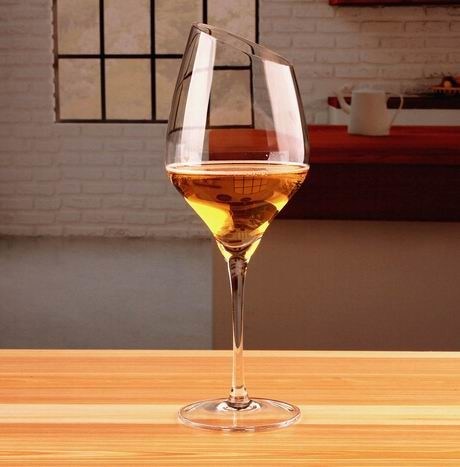 جودة Customized Slanted Top Edge 450ml Fine Crystal Glasses مصنع