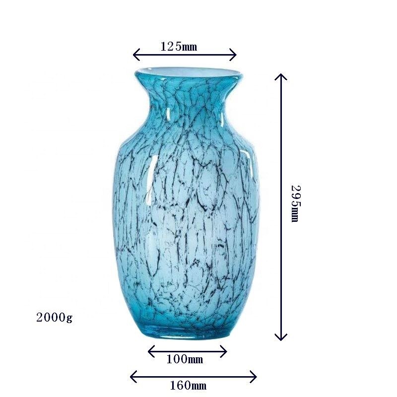 جودة Oriental Color Marble Decorative Glass Vase , Tall Centerpiece Vases For Hotle مصنع