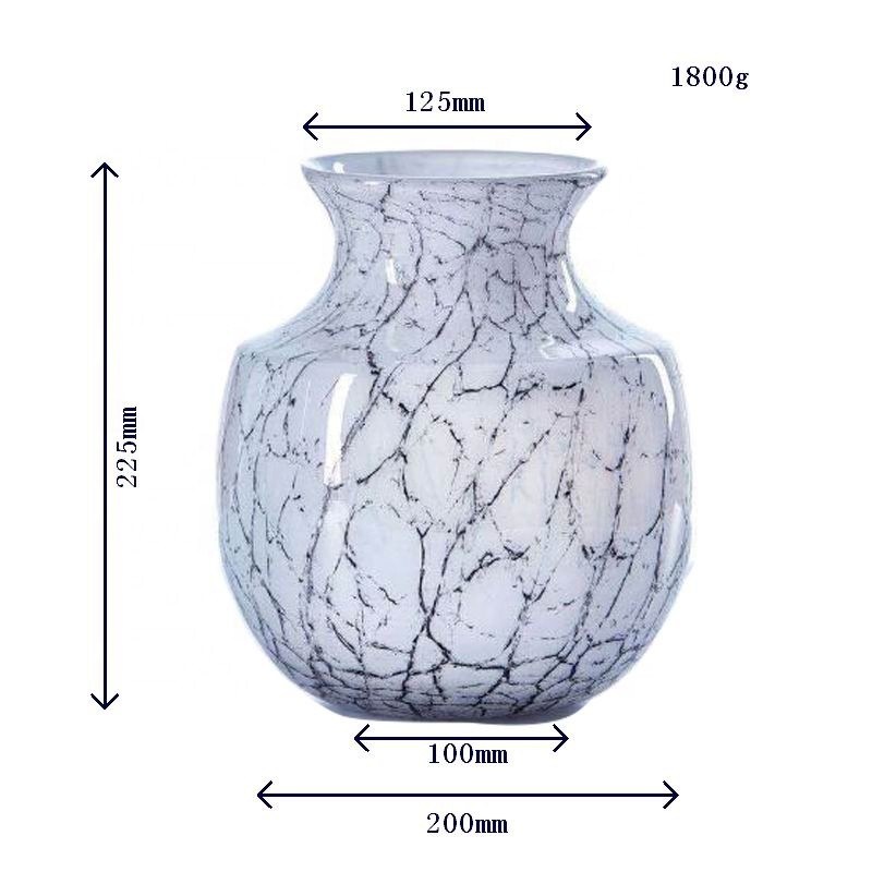 جودة Marble Stripes Large Glass Vase Centerpieces مصنع