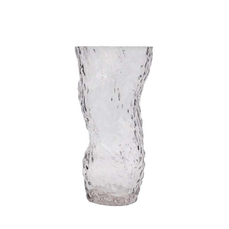 جودة Tree Stump Shaped Customize Color Decorative Glass Vase مصنع