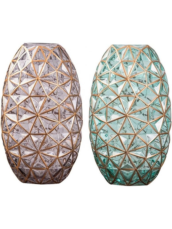 جودة Creative Handpainted Decorative Glass Vase For Wedding مصنع