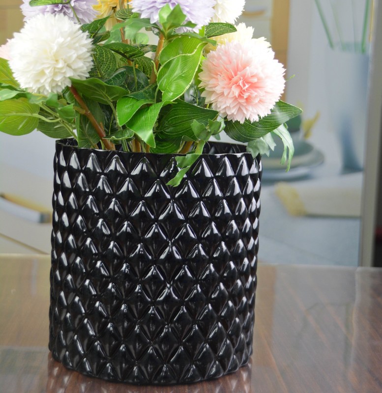 جودة Emobossed Decorative Glass Vase مصنع