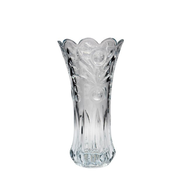 جودة Bohemian Style Crystal Embossed Pattern Decorative Glass Vase مصنع