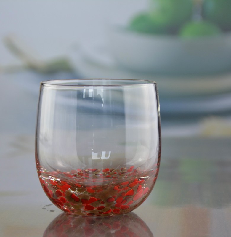 جودة Gold Stone Bottom Glass SGS 300ml Handmade Whiskey Glass مصنع