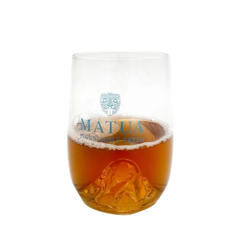 جودة 14 Oz Whiskey Glasses With Creative Ice Montain Bottom مصنع