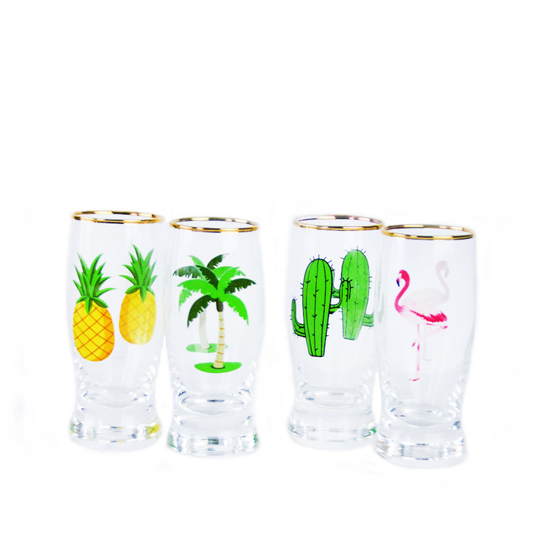 جودة Color Decal Printed Unique Shot Glasses مصنع
