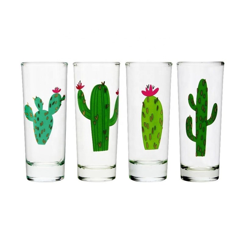 جودة Colorful Print Unique Shot Glasses For Tequila Fiesta مصنع