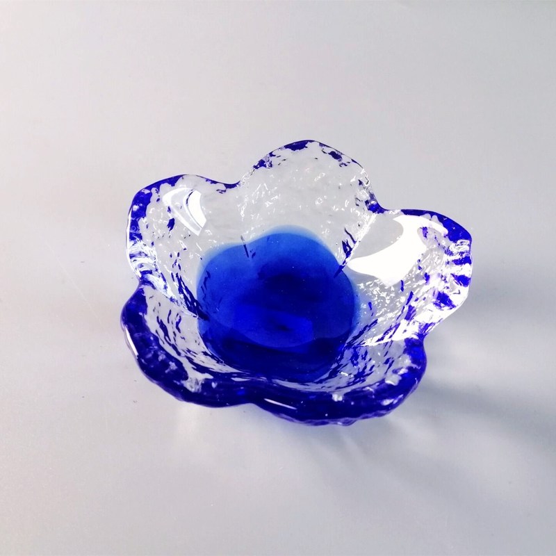 جودة Ins Cherry Blossom Glass Sauce Plates For Dinner Table مصنع