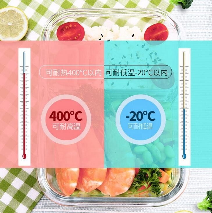 جودة Borosilicate Pressed Glass Lunch Boxes With Locking Lids مصنع