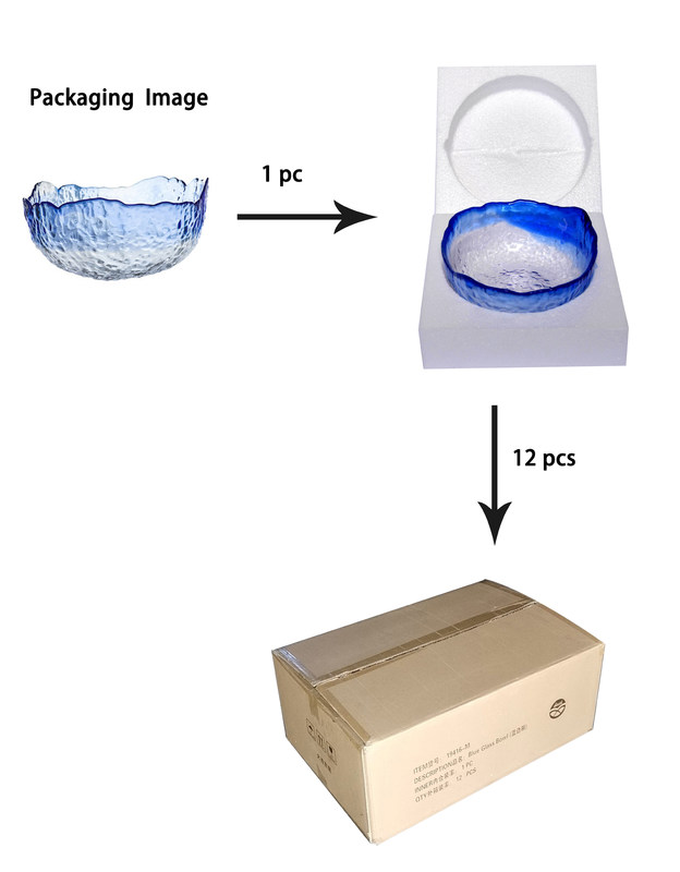 جودة Hammered Pattern Irregular Shape Crystal Salad Serving Bowl مصنع