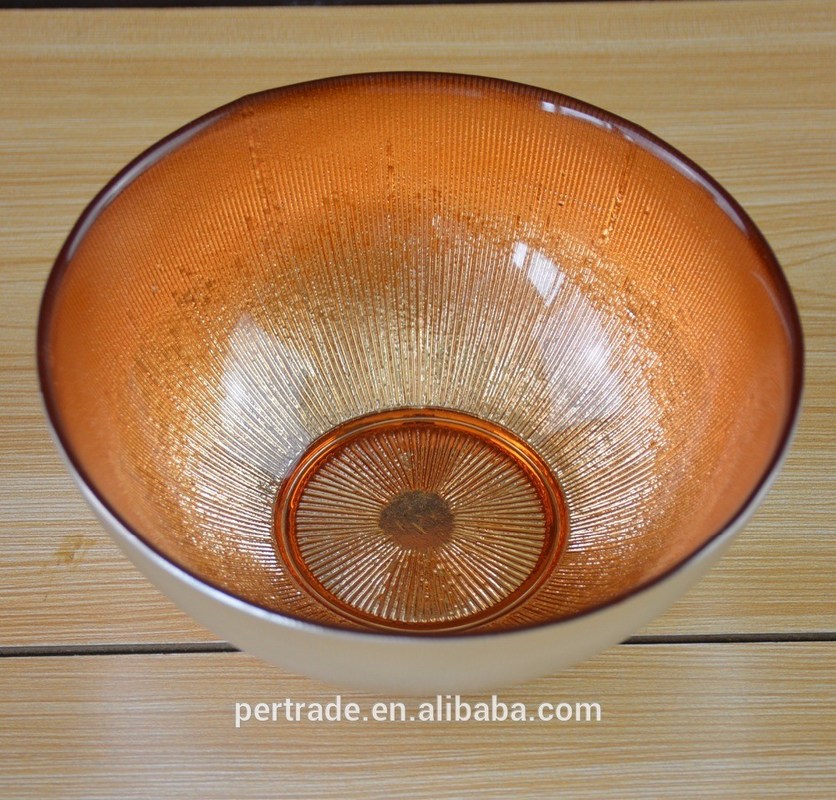 جودة Silver Gold Decorated Glass Charger Plates For Salad Bowl مصنع