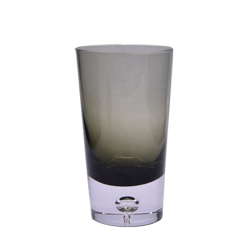 جودة Grey Color Air Bubble Bottom Unique Cocktail Glasses . Bohemian Drinking Glasses مصنع