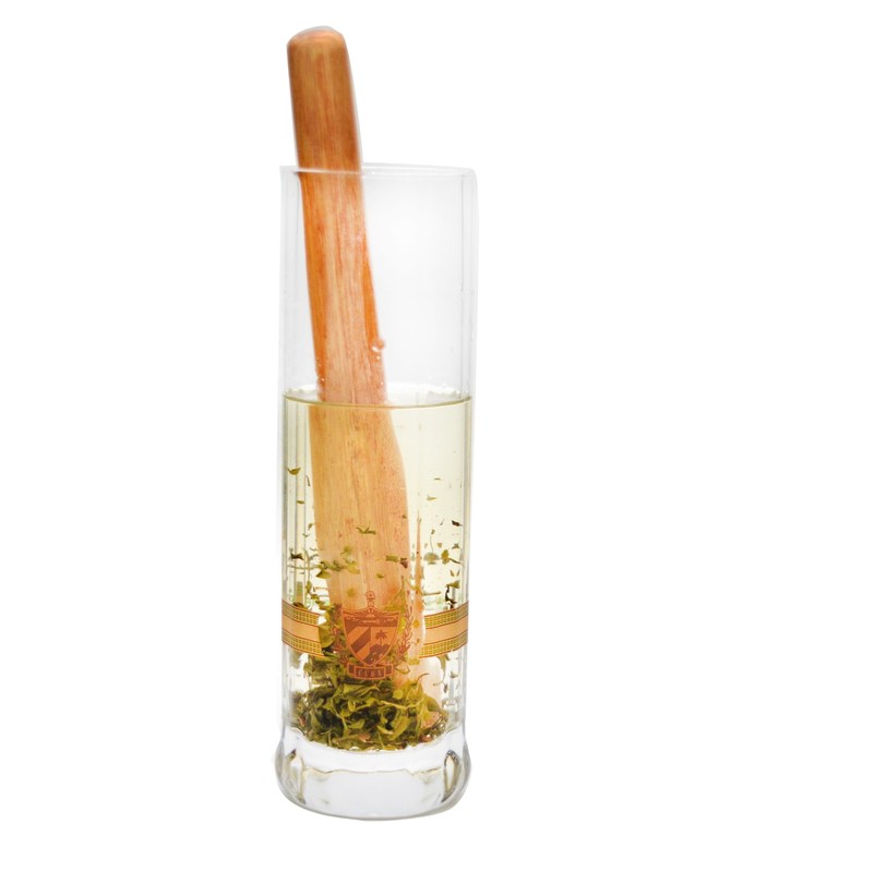 جودة 8" Cylinder Crystal Cocktail Glasses With Wood Pestle مصنع