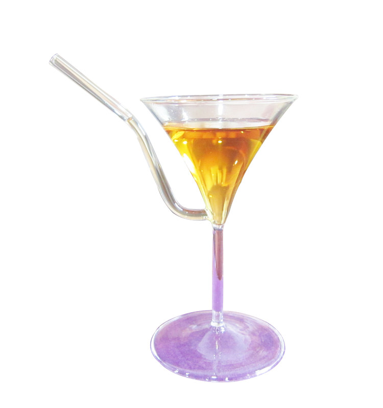 جودة Borosilicate Vintage Cocktail Glasses With Straw مصنع