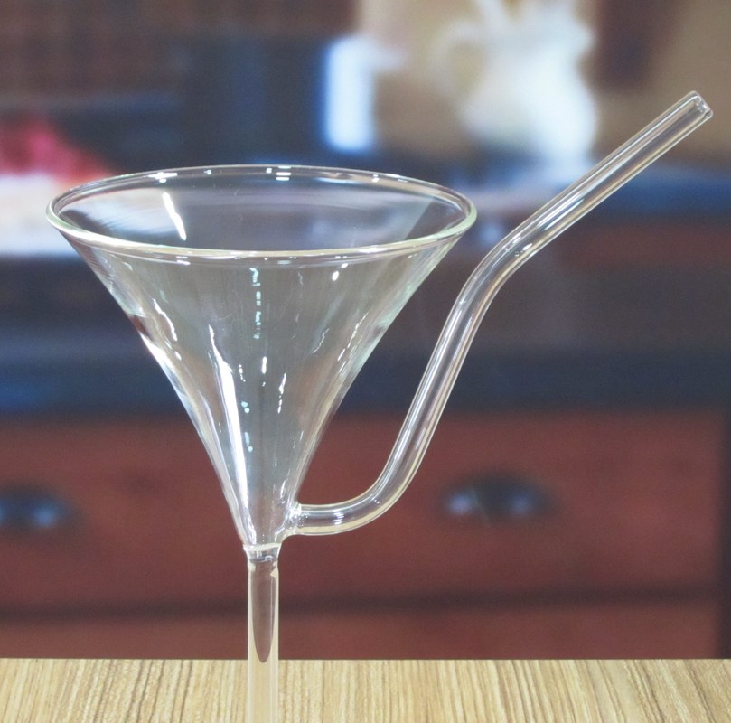 جودة Borosilicate Vintage Cocktail Glasses With Straw مصنع