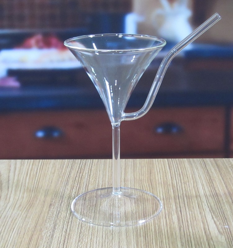 جودة Borosilicate Vintage Cocktail Glasses With Straw مصنع