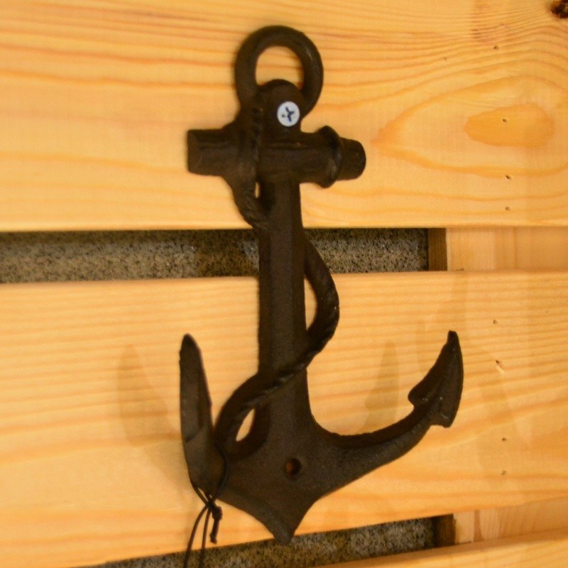 جودة Decorative Anchor Shape Black Iron Coat Hooks Cast Iron Crafts مصنع
