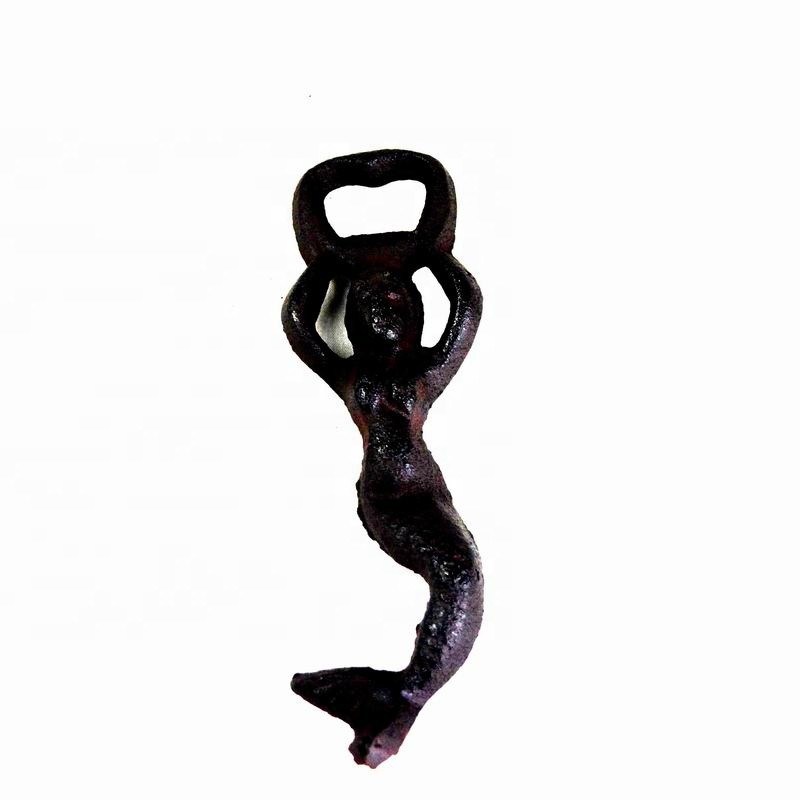جودة Customized Mermaid Cast Iron Wine Bottle Opener For Bar مصنع