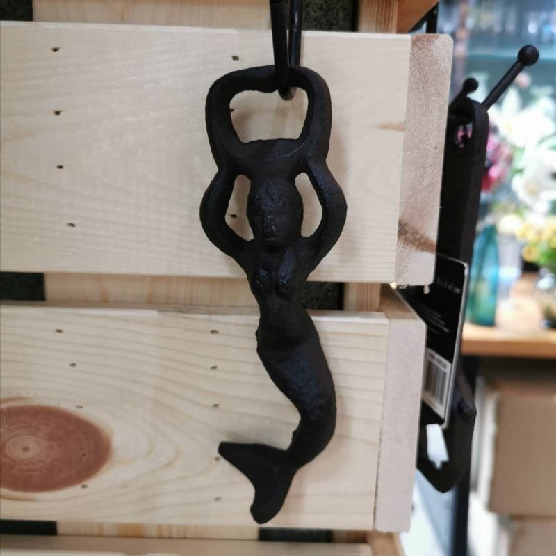 جودة Customized Mermaid Cast Iron Wine Bottle Opener For Bar مصنع