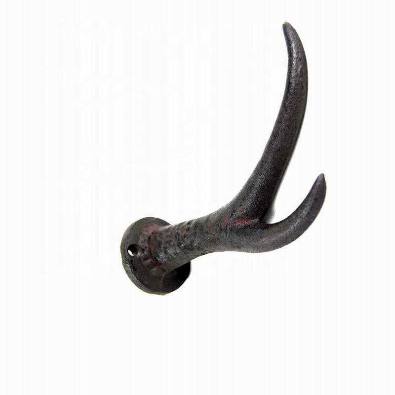 جودة Deer Antler Cast Iron Wall Hooks Cast Iron Crafts Rust مصنع
