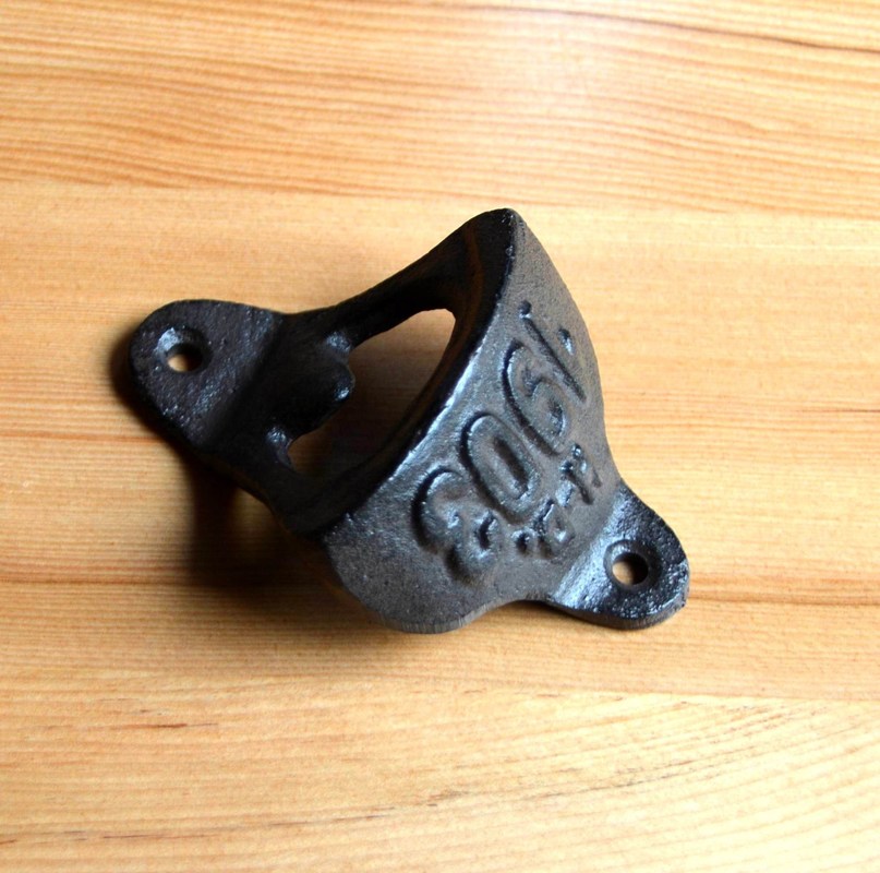 جودة Wall Mount Iron Bottle Opener Cast Iron Crafts For Bar Club مصنع