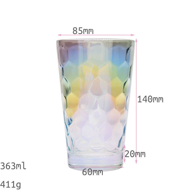 جودة Iridescent Honeycomb Tumbler Drinking Glasses For Bar مصنع