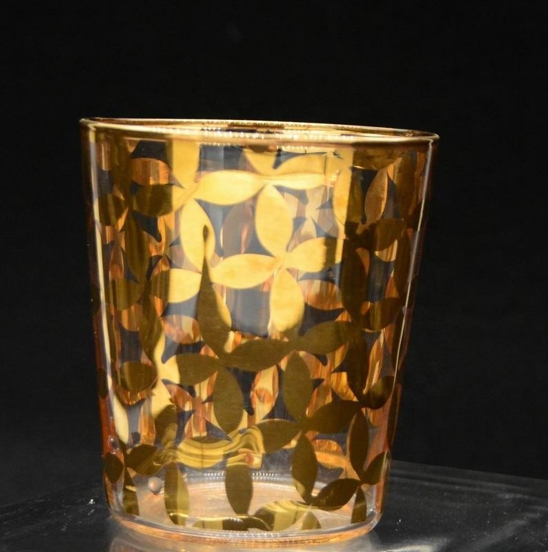 جودة Gold Print High End Stemless Wine Glass Tumbler , Crystal Highball Glasses مصنع