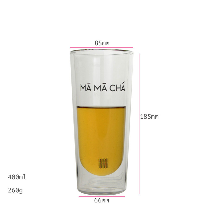 جودة Double Wall Heat Resistant Round Tall Tumbler Glass مصنع