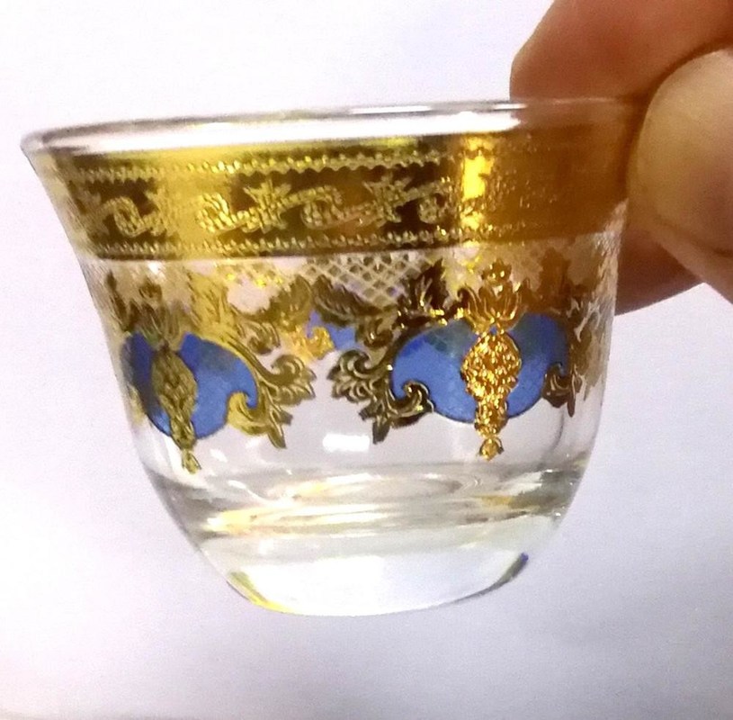 جودة High End Luxury Gold Decal Decorated Tumbler Drinking Glasses مصنع