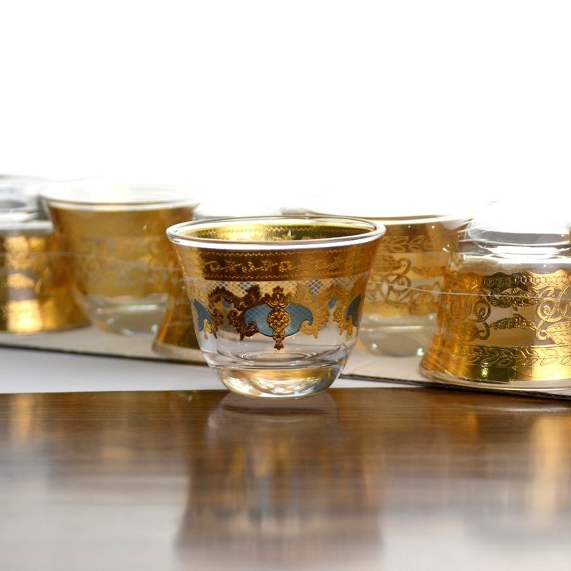 جودة High End Luxury Gold Decal Decorated Tumbler Drinking Glasses مصنع