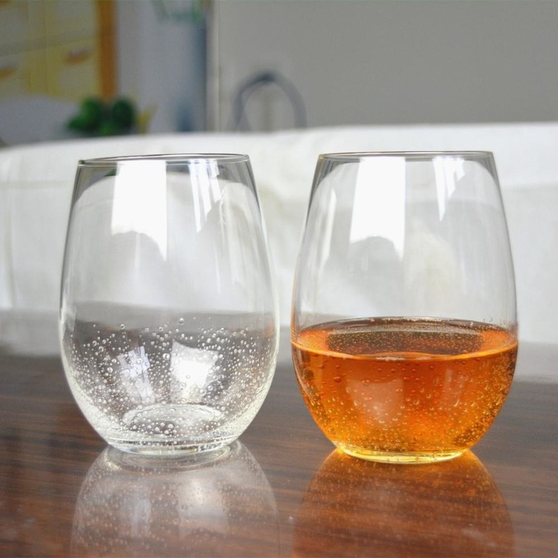 جودة 500ml Transparent Stemless Whiskey Tumbler Glasses , Wine Glass Tumbler مصنع