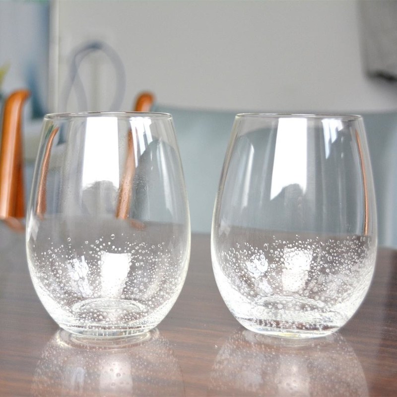 جودة 500ml Transparent Stemless Whiskey Tumbler Glasses , Wine Glass Tumbler مصنع