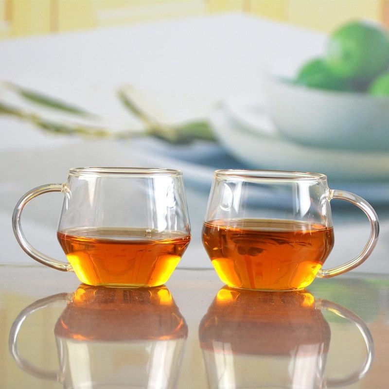 جودة Borosilicate Heat Resistant Tea Glass Mug With Handle مصنع