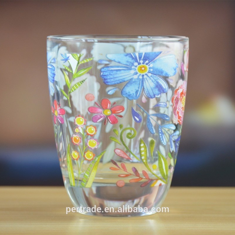 جودة Heavy Duty Tumbler Drinking Glasses With Decorated Pattern مصنع